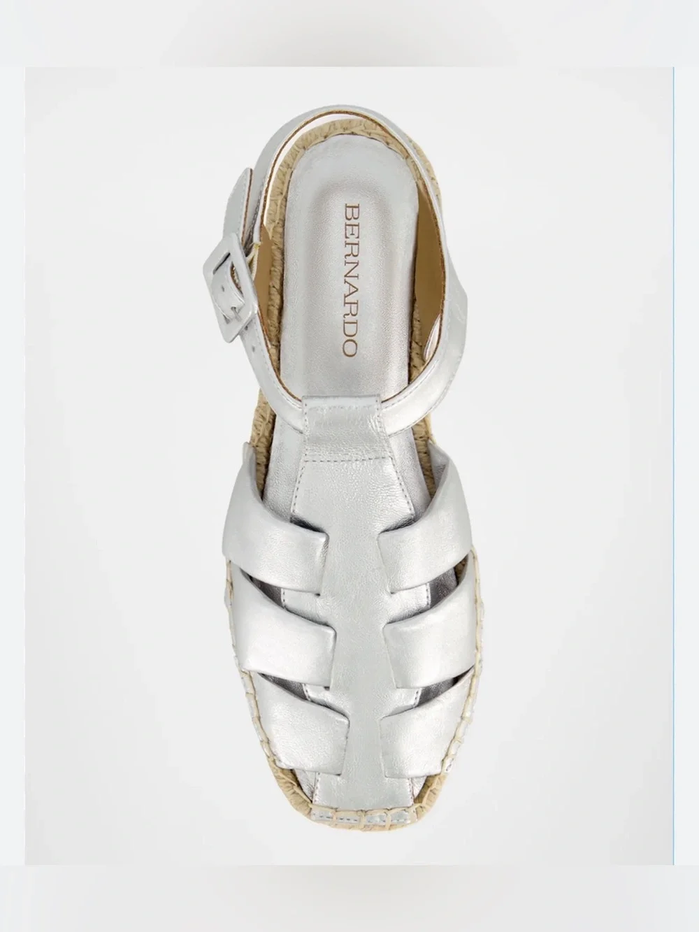 Bernardo Monri Metallic Espadrille Sandal Size 6